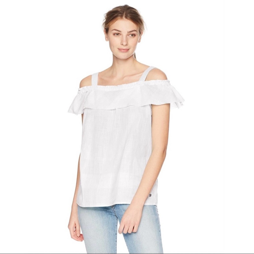 JAG Annalie Ruffled Boatneck Top